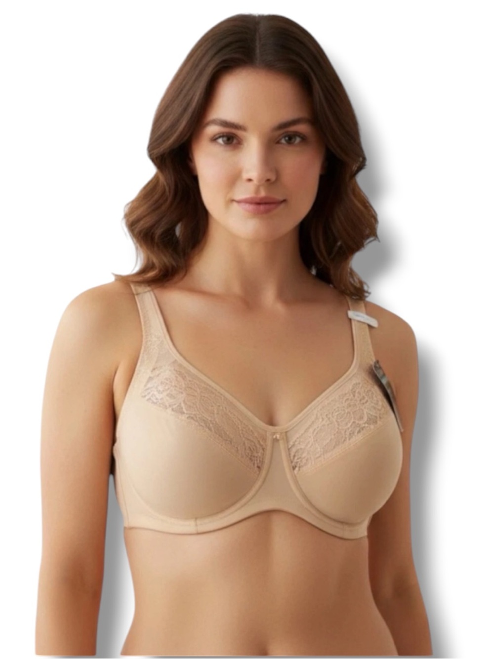 Bali Bra NWT Beige Nude One Smooth U Ultra Light Minimizer Underwire 38DDD